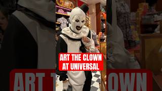 ART THE CLOWN from Terrifier ADMIRING HIMSELF at Universal Studios Hollywood ART THE CLOWN from Terrifier ADMIRING HIMSELF at Universal Studios Hollywood
