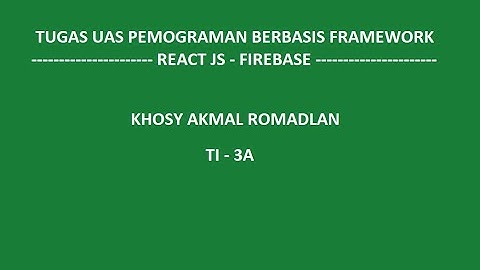 Gudang Logistik -React JS  &  Firebase -Tugas UAS