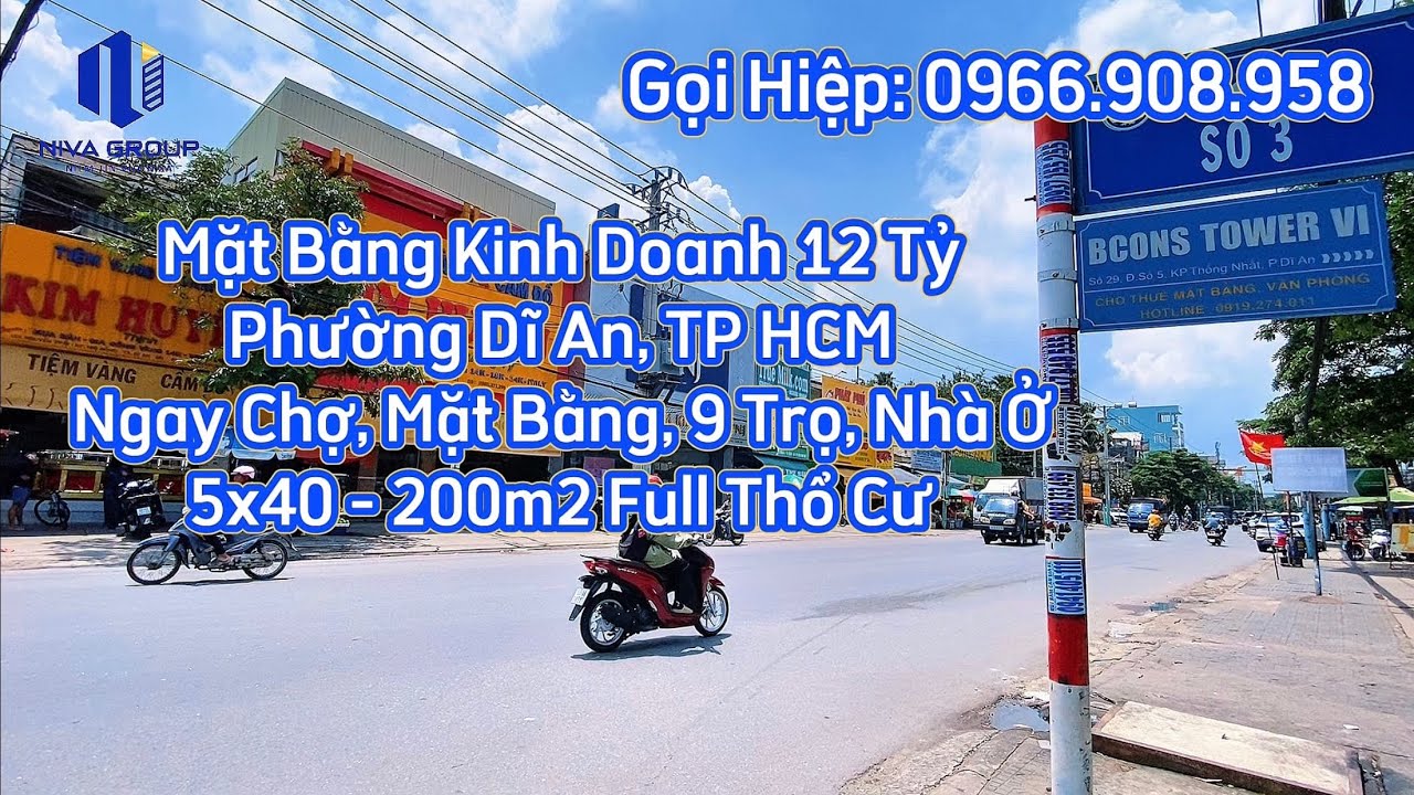 Mặt Tiền Kinh Doanh, Dĩ An HCM 12 Tỷ, Ngay Chợ Nguyễn Trãi, Thu Nhập Dòng Tiền 