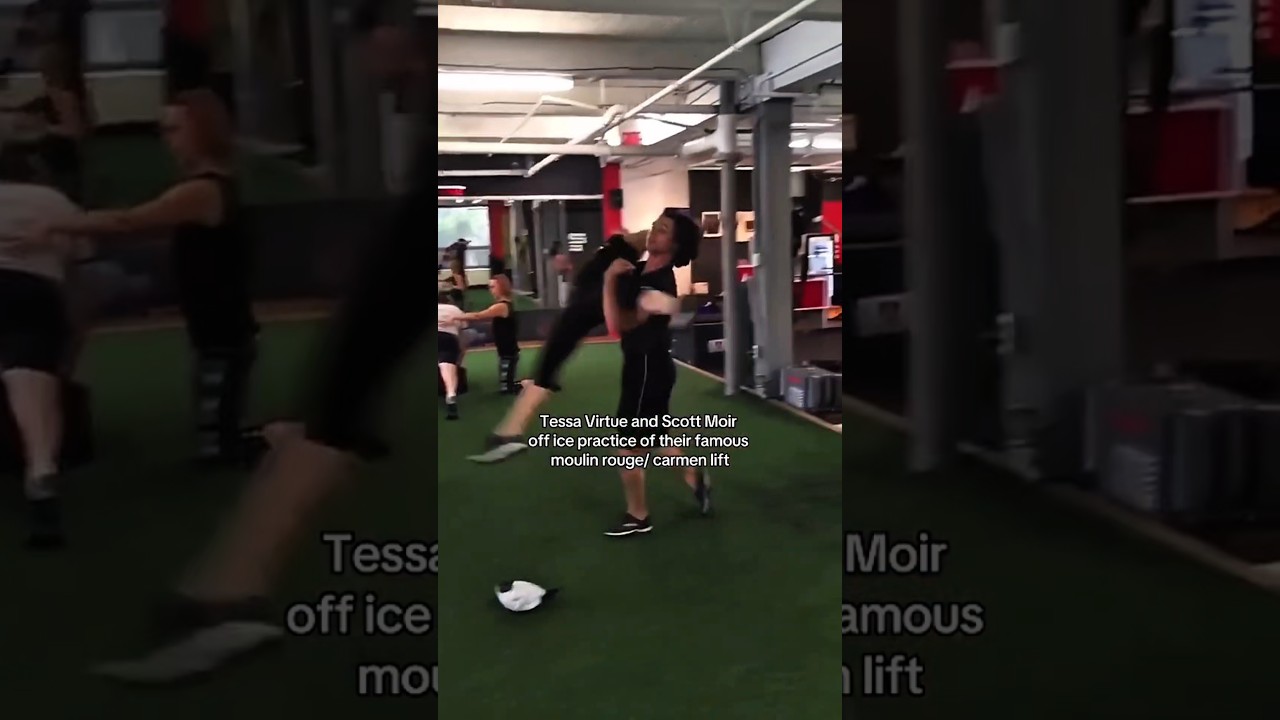 Tessa Virtue and Scott Moir lift training 