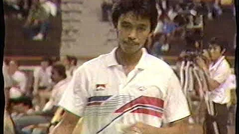 Thomas Cup 1988 Semi Final . Malaysia v Indonesia . Ardy  v Rashid Sidek Malaysia 0 -2 down. 3 to go