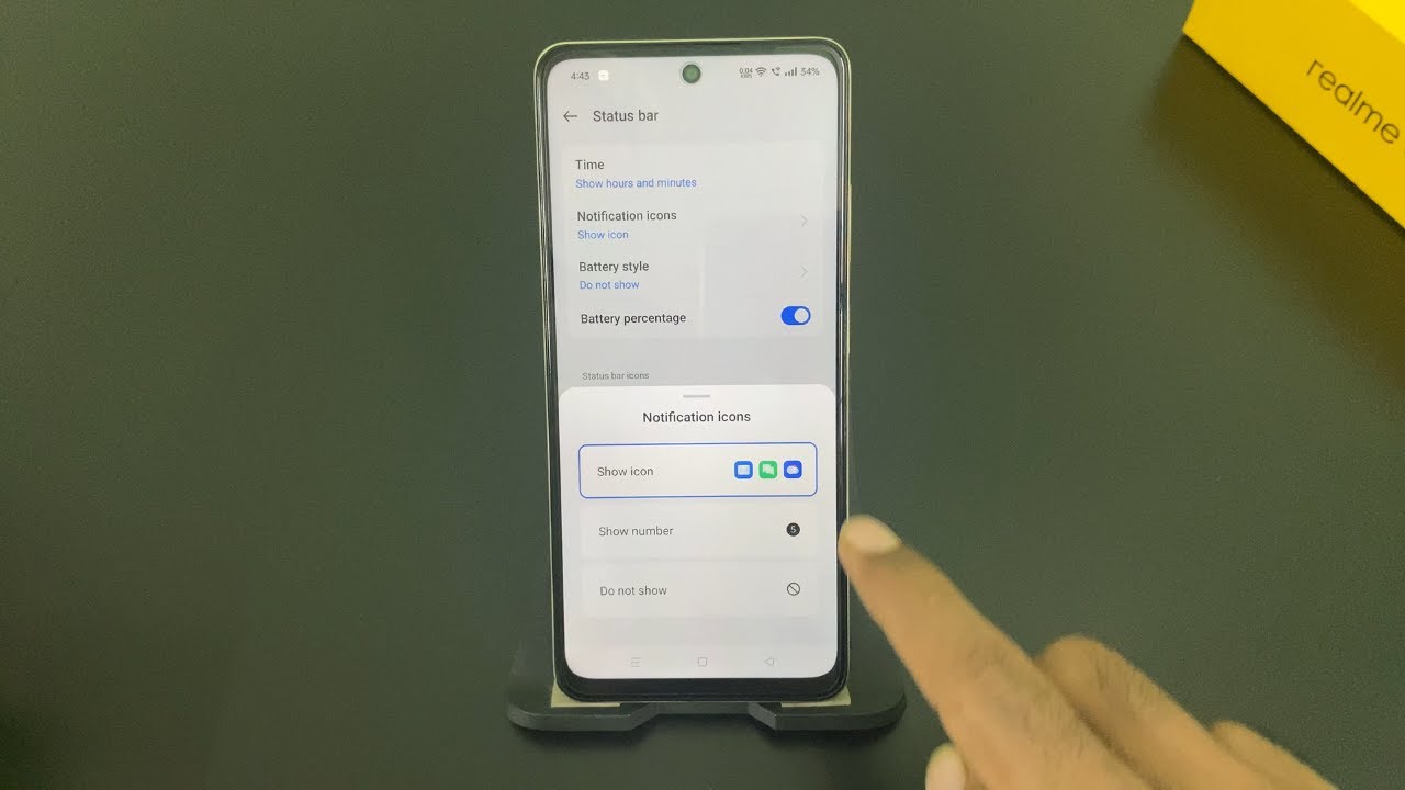 Realme C75 5G Me notification icon Kaise off Kare