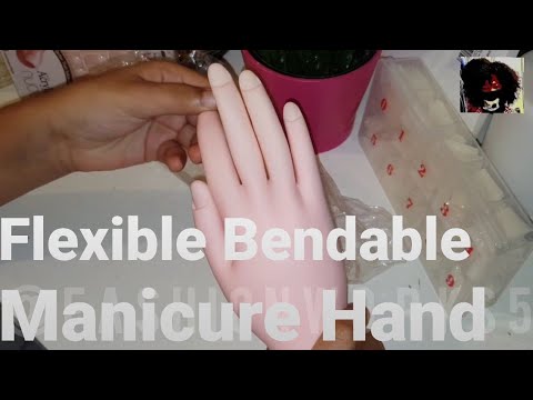 Nail Training Practice Hand Fake Hand Model Flexible Bendable Manicure ...