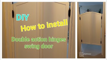 DIY HOW TO INSTALL DOUBLE ACTION HINGES SWING DOOR