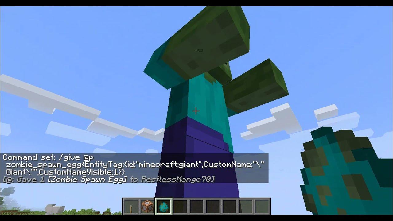 How to Get the Giant Spawn Egg using Commands YouTube