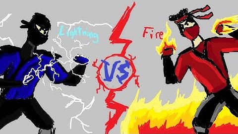 FIRE VS LIGHTNING Animated fighting scene || Hamza.H