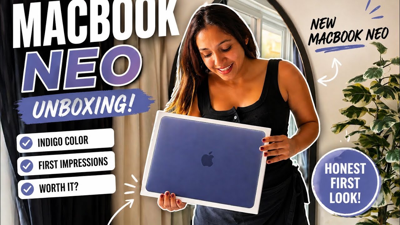 Mac Computer Indigo Color MacBook Neo Unboxing India 🇮🇳 | Indigo Color First Look - YouTube
