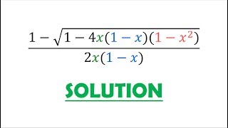 Solution 89: Closed Form of a Generating Function