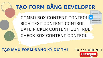 Word #11. Thiết kế Form bằng Developer || Tạo mẫu phiếu đăng ký dự thi || Combo Box || Text || Date