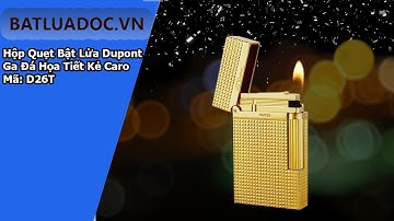 Hộp Quẹt Bật Lửa Dupont D26T Họa Tiết Kẻ Ô Vuông Tiếng Kêu Vang Và Ngân