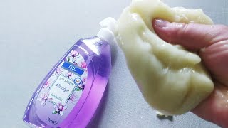 SIVI SABUN BULAŞIK DETERJANI İLE TUTKALSIZ BORAKSIZ SLİME NASIL YAPILIR.3 MALZEMELİ SLİME TEST YAPIM