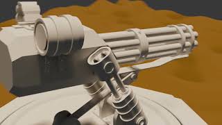 Blender model test - Minigun turret