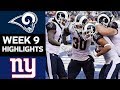 Rams vs. Giants | NFL Week 9 Game Highlights