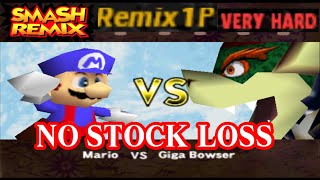 Smash Remix - Classic Mode Remix 1P Gameplay With Mario (VERY HARD) No Stock Loss Smash Remix - Classic Mode Remix 1P Gameplay With Mario (VERY HARD) No Stock Loss