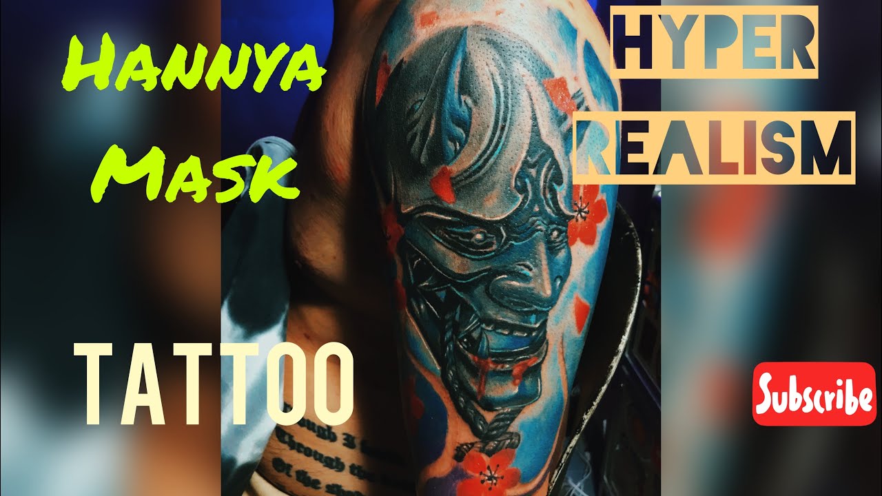 Hannya Mask Surrealism!!🤯 Done only in 5hrs Tattoo Session.....