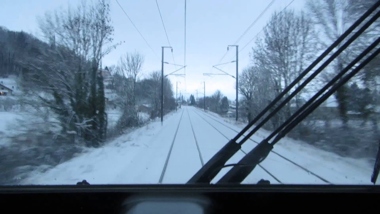 160116 Train : En cabine de La Verpillière à Grenoble