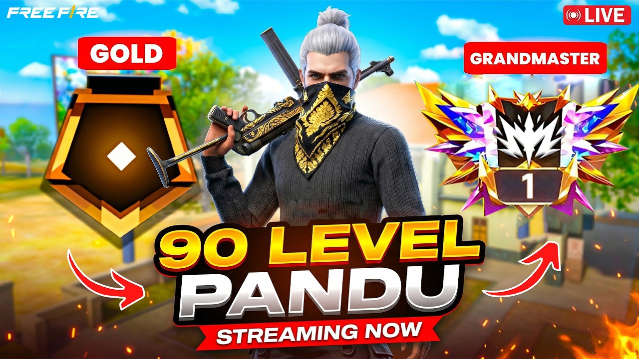 Grandmaster Live Rank Push ️- Free Fire Telugu Live - Pandu FF Gamer ...