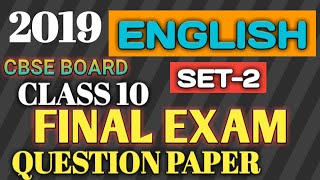 English 10th Class | Final Exam Set-2 Question Paper 2019 |  CBSE Board screenshot 3