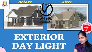 Vray for Sketchup - Tamil (தமிழ்) How to Create & setting Day scene exterior light effects