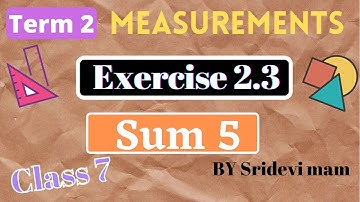 7th maths tamil Term 2 Chapter 2 measurements exercise 2.3 sum 5 tn samacheer class 7 std 2nd term