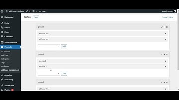 Woocommerce attributes grouping