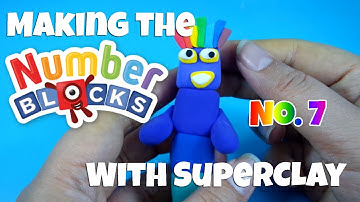 Making the Numberblocks Number 7 with Super Clay
