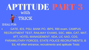 Aptitude with TRICK part 3 - NAVNEET ACADEMY