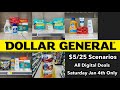 Dollar General Couponing | $5/25 Scenarios for Saturday Jan 11th Only | All Digital Deals
