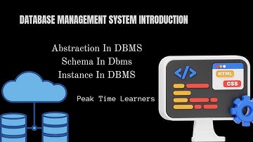 Data abstraction, Instance and schema in dbms