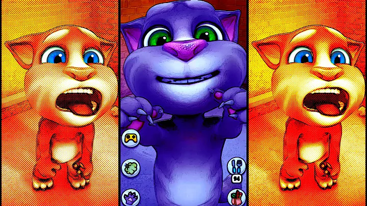 Video 2373991: talking tom cat funny, funnycats cartoon animals, cat funny colours