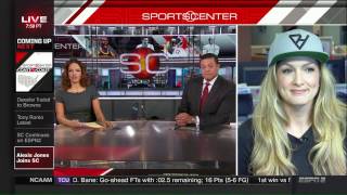 Alexis jones joined michael eaves and elle duncan on sportscenter to
explain what protecther is doing help prevent violence against women.