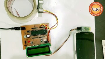 8051 based range finder using ultrasonic and display on mobile using HC-05 bluetooth module