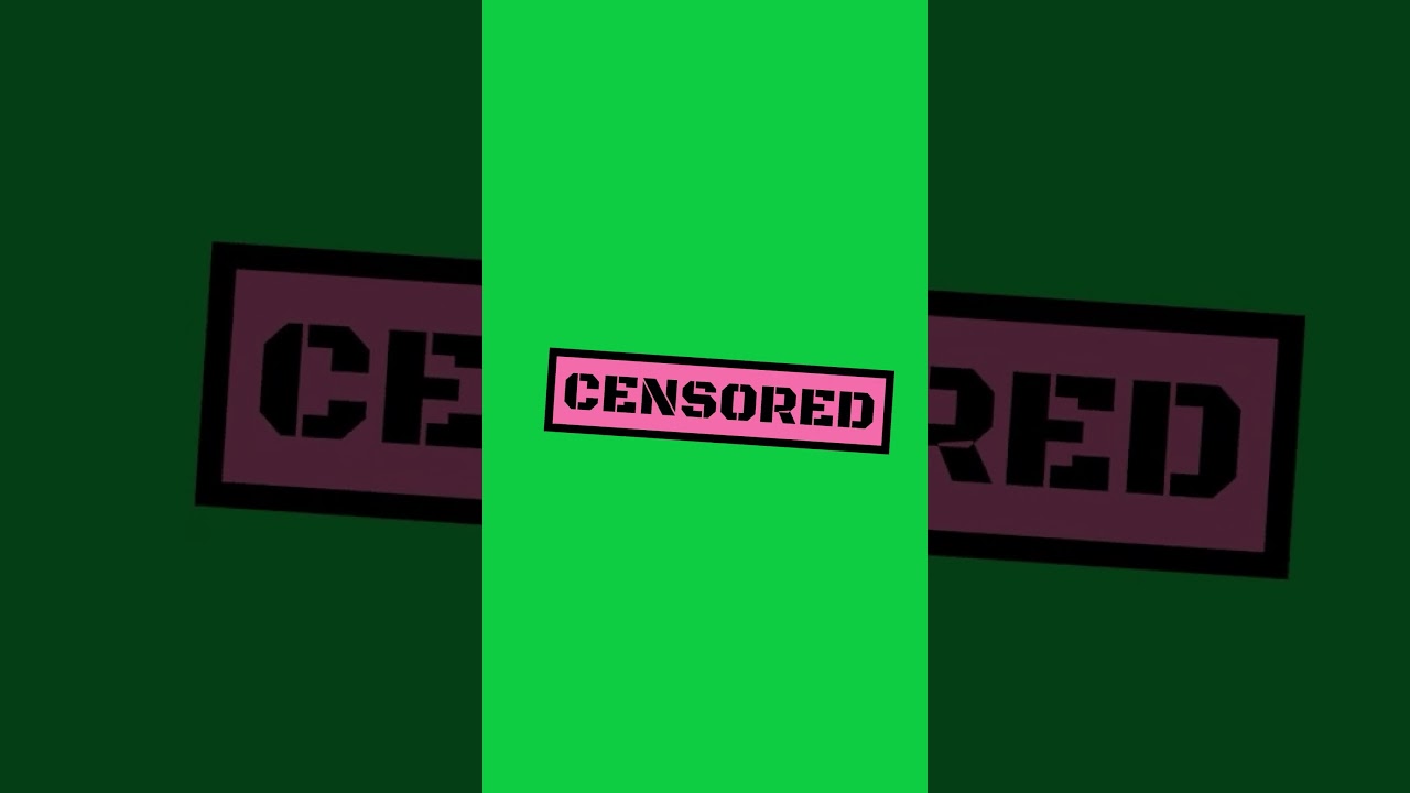 Censored Graphic Bleeps Green Screen Motion Graphics 4K 30fps Copyright Free