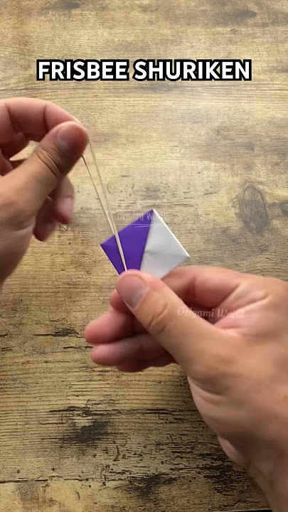 SHURIKEN FRISBEE RUBBER TOY ORIGAMI TUTORIAL | HOW TO MAKE PAPER NINJA STAR FLYING FAR ORIGAMI TOY