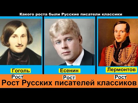 Видео: Какого роста были Русские писатели классики, это станет для Вас неожиданностью