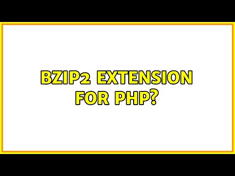 BZIP2 extension for php?