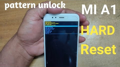 MI A1 Hard Reset (wipe data factory reset) pattern unlock/Face/pin/password/Fingerprint Remove