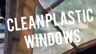 Clean Plastic Vinyl Boat Windows w Pledge Multi Surface Cleaner screenshot 1