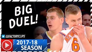 Kristaps Porzingis vs Nikola Jokic BIG MEN Duel Highlights (2017.10.30) Knicks vs Nuggets - EPIC!