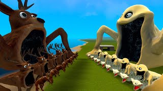 NEW ROBLOX HUNGRY WORM SEA EATER VS DEER SEA EATER FROM 99 NIGHTS IN THE FOREST In Garry's Mod!