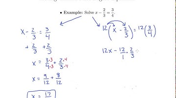 Solving Equations by Eliminating Fractions (3.6c)