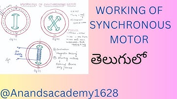 WORKING OF SYNCHRONOUS MOTOR IN TELUGU/ starting methods