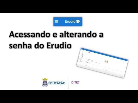 Acessando e alterando a senha do Erudio.