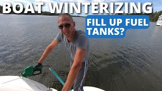 Boat Winterizing: Should You Fill Up Fuel Tank BEFORE Winter Boat Storage?