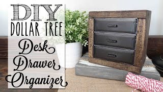DIY Desk Organizer Drawers | Dollar Tree Craft