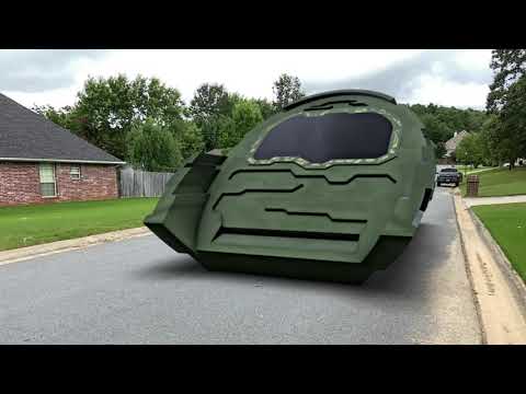 "Quick and Dirty" Test of FXHome's CamTrackAR iOS App Test Using Stargate Puddle Jumper 3D Model