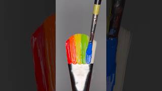 Full Satisfying Mirror Painting Idea with a Big Brush! 🌈 #rainbow #art #artistomg Update