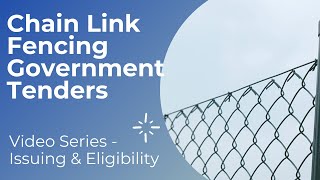 Government Tenders Issuing and Eligibility | Chain Link Fencing - Dilip Shrivastava