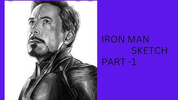 How to draw Iron Man Sketch Tutorial with grid method