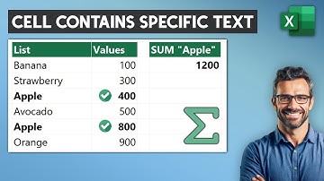 How to SUM if cell contains specific text - SUM values based on a criteria